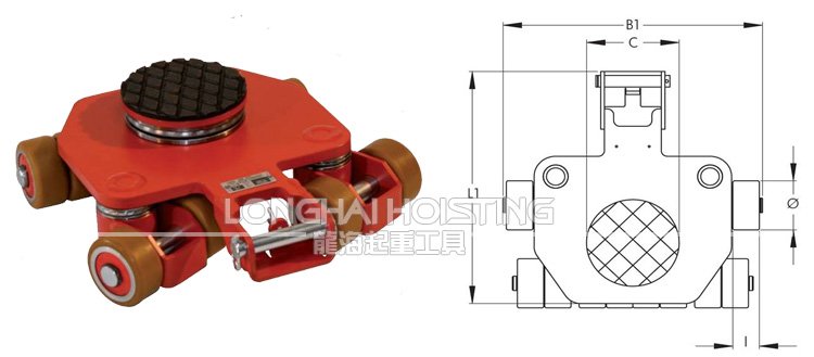 德國JUNG JLF萬向搬運(yùn)小坦克尺寸