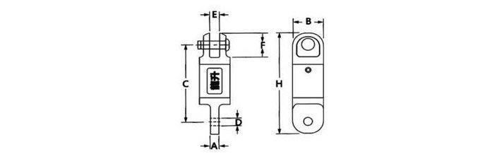 龍升重力旋轉(zhuǎn)吊環(huán)頭結(jié)構(gòu)尺寸圖