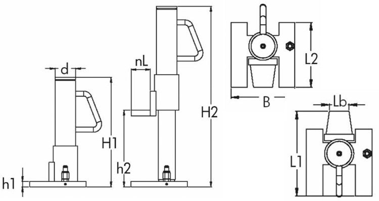 德國JUNG JSET20/3分離式爪式千斤頂尺寸