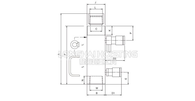 工程液壓千斤頂尺寸圖