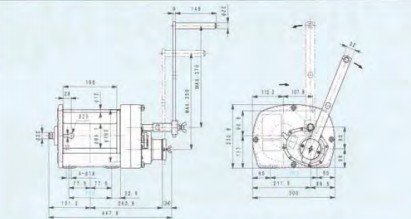 日本FUJI PW手搖絞盤尺寸尺寸圖